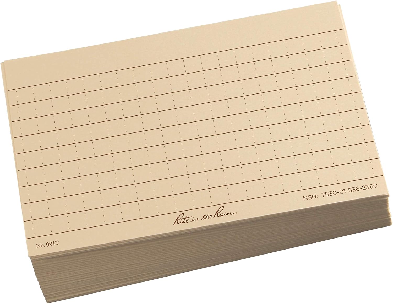Rite in the Rain Weatherproof Arm Band Kit, 3' x 5' Tan Index Cards 100 pack, All-Weather Metal Pen, Tan CORDURA® fabric Arm Band (No. BB991T-KITL)