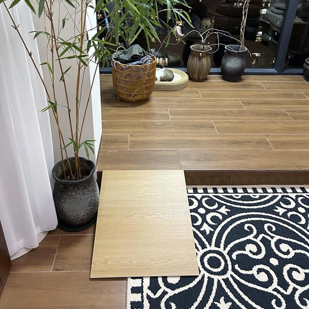 Wheelchair Ramp, Threshold Ramps for Doorways, Solid Wood Threshold Ramp, Shed Ramps, for Doorways, Driveways, Steps, Garages, 1100 LBS Capacity(70 * 25 * 5cm/28 * 10 * 2in)
