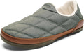 OluKai Puku'i Men's Fleece Slippers, Comfortable Activewear Slippers, Premium Full-Grain Leather & Jersey Knit, Drop-In Heel & All-Day Comfort