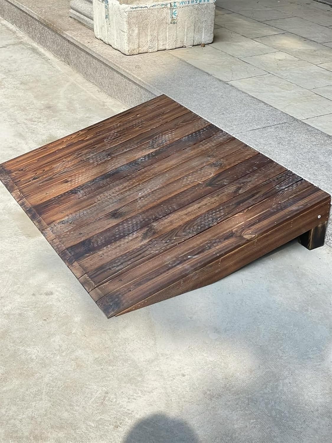 Ramps Threshold Ramp, Wooden Entry Ramps, Wheelchair Ramp for Home Indoor Outdoor, Non Slip Doorways Threshold Ramps for Walker/Bike/Scooter/Motorcycle