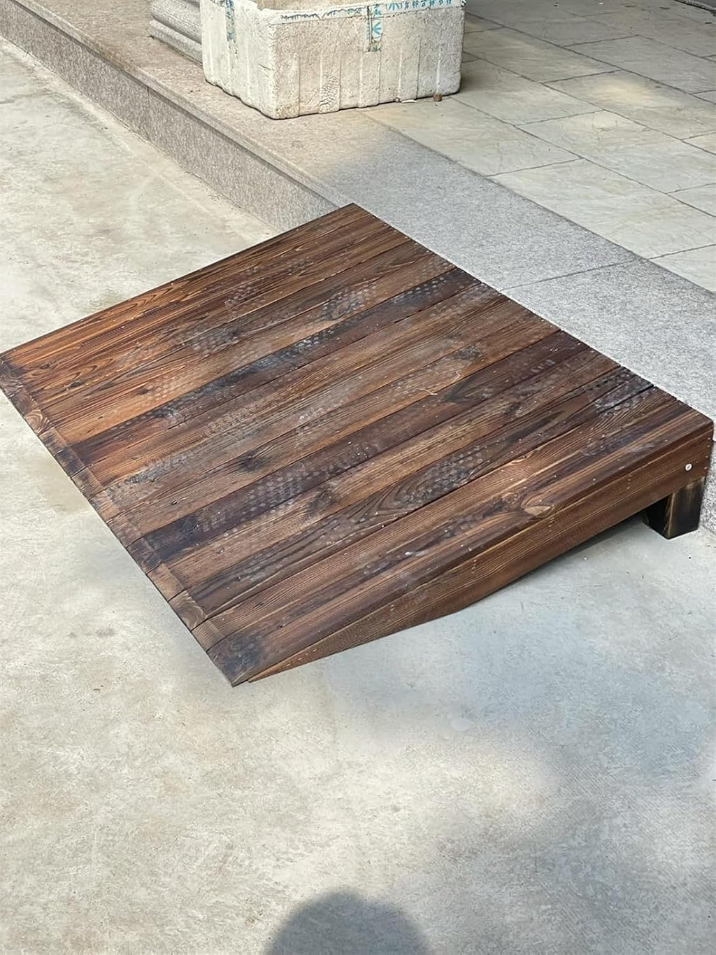Ramps Threshold Ramp, Wooden Entry Ramps, Wheelchair Ramp for Home Indoor Outdoor, Non Slip Doorways Threshold Ramps for Walker/Bike/Scooter/Motorcycle