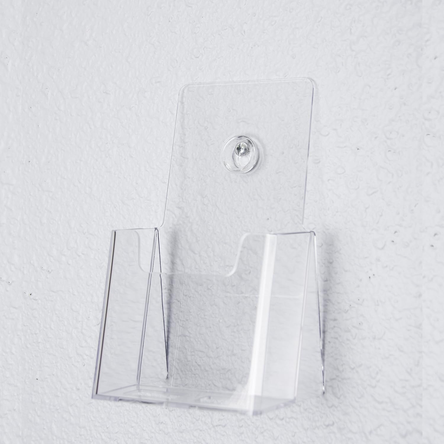 Clear-Ad - LHF-K200 - Acrylic Brochure Holder - Transparent Plastic Wall Mounted Brochure Stand 4x9 (Pack of 64)