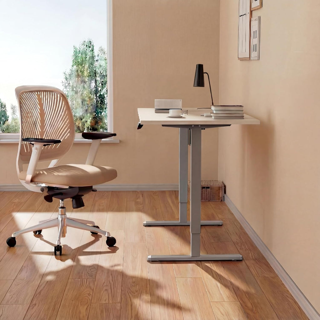 ErGear Electric Stand up Desk Frame,4 Memory Height Settings Height Adjustable Table Legs, Sit Stand Desk Frame Up to 47.2' , Ergonomic Standing Desk Base Workstation, Grey Frame Only