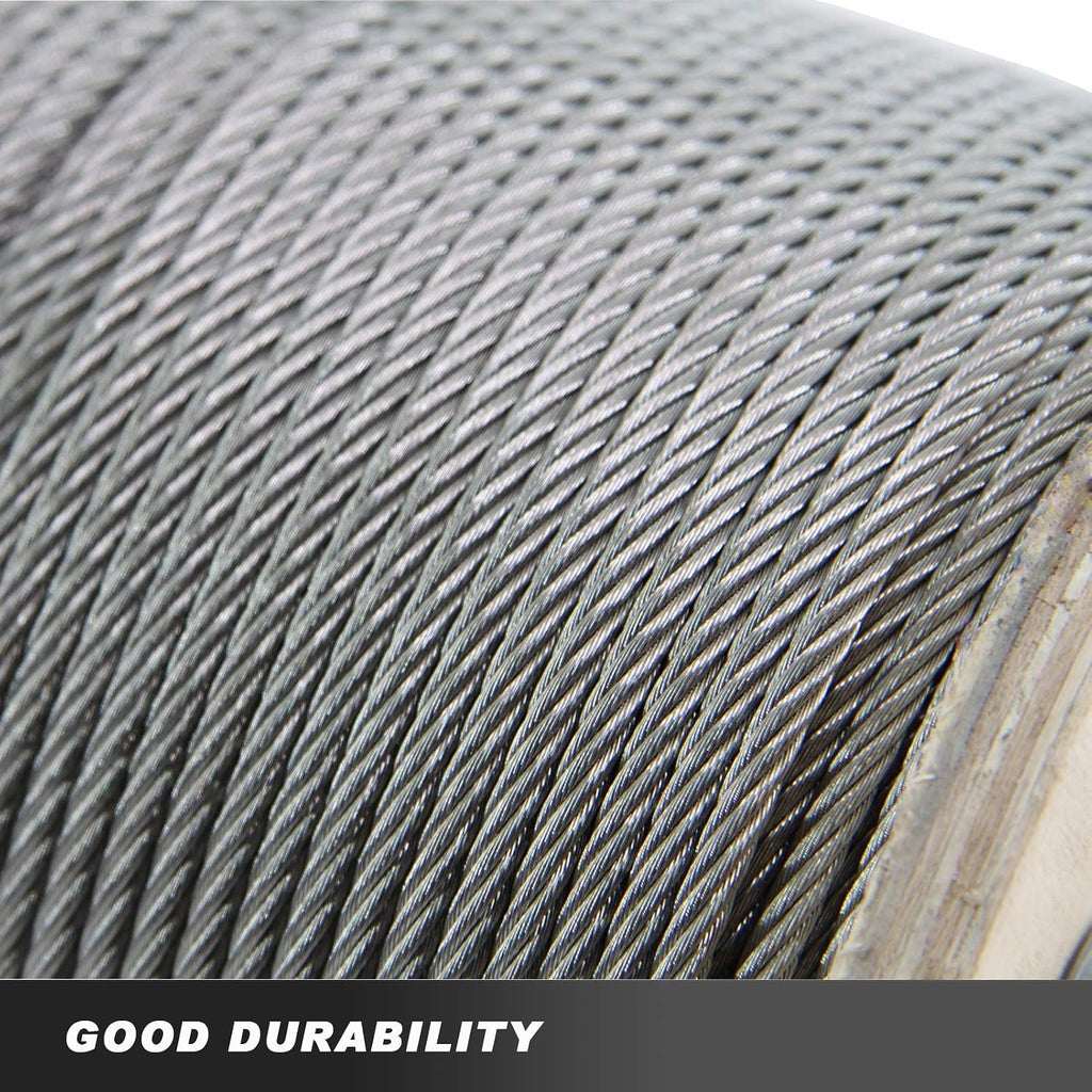 T316 Stainless Steel Cable, 3/16' 500ft Marine Grade Deck Cable Railing, 1x19 Cable for Deck Rail String Lights Hanging Clothline Porch Fence