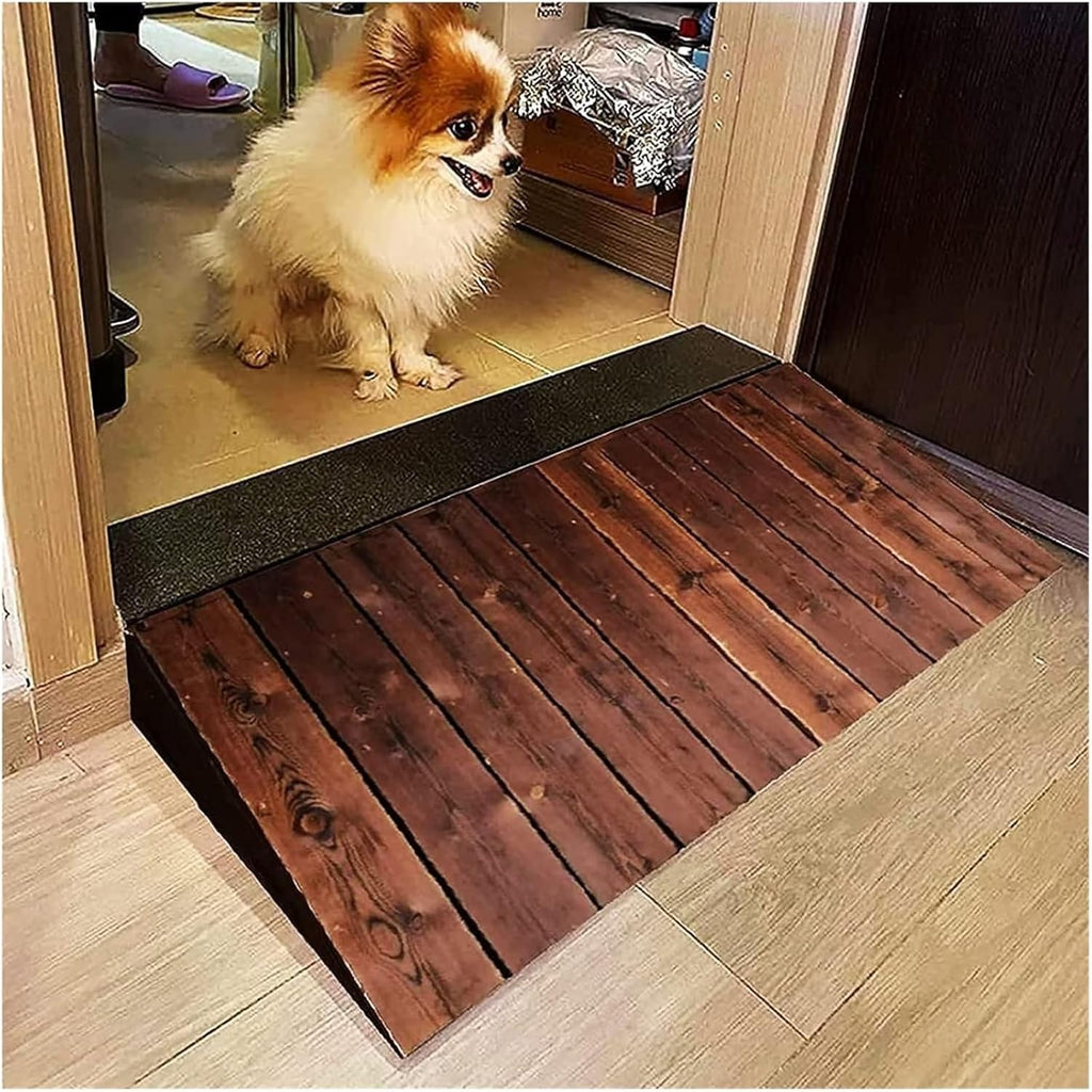 Ramps Threshold Ramp, Wood Threshold Ramps for Doorways, Portable Wheelchair Ramp for Steps 4 5 6 7 8 Inch Rise, Wooden Entry Ramp for Stair Step