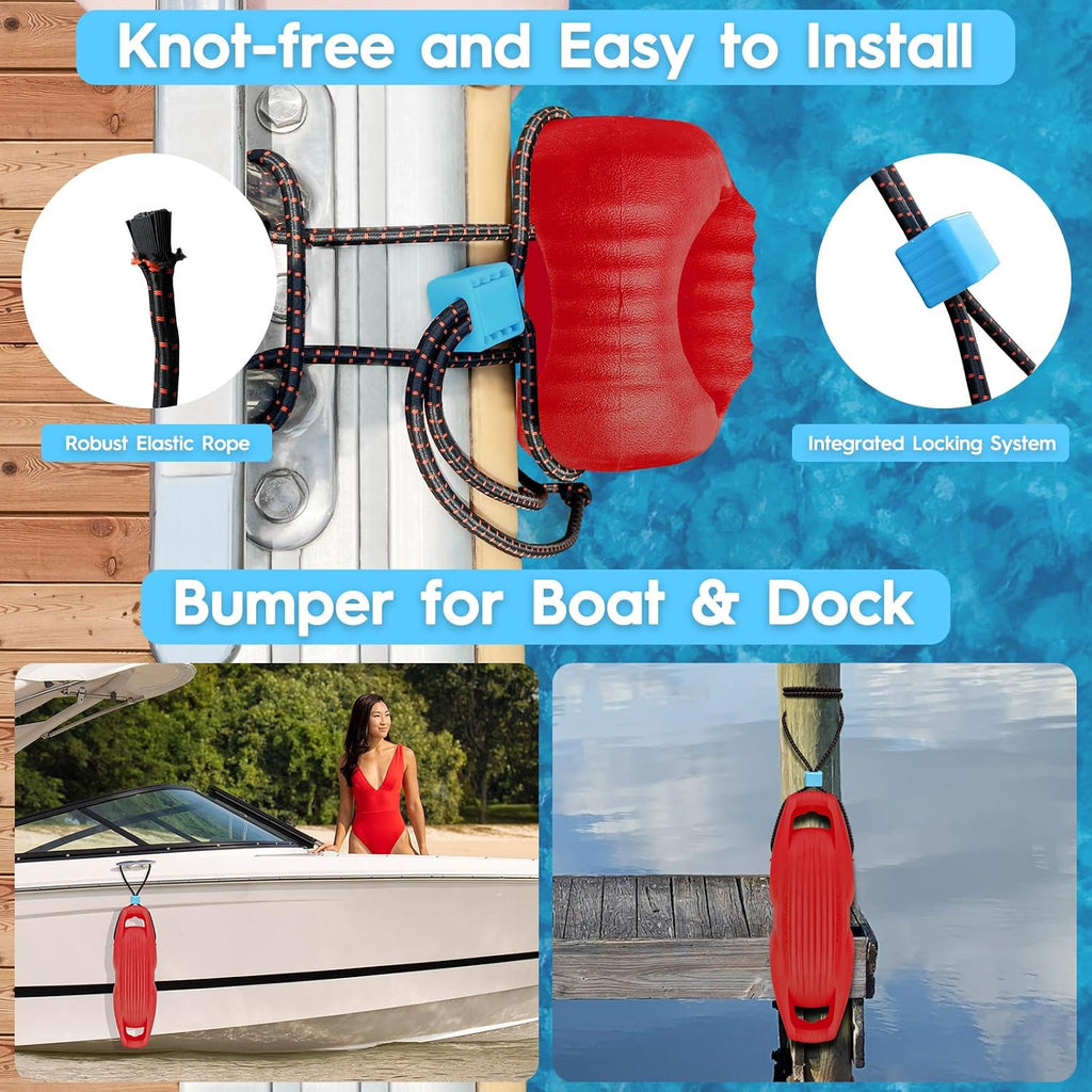 AWEMUFA Boat Fenders Easy to Install Bumper for Docking Ideal Fender for Pontoon, Bass, Jet Ski and Fishing Boats