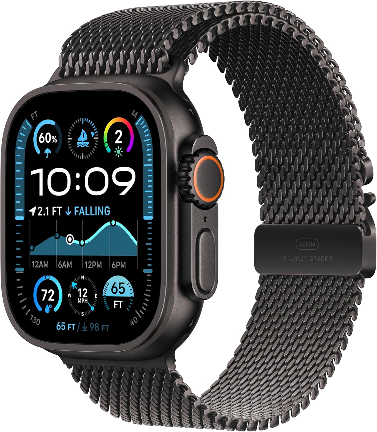 Apple Watch Band - Milanese Loop (49mm) - Black - Small