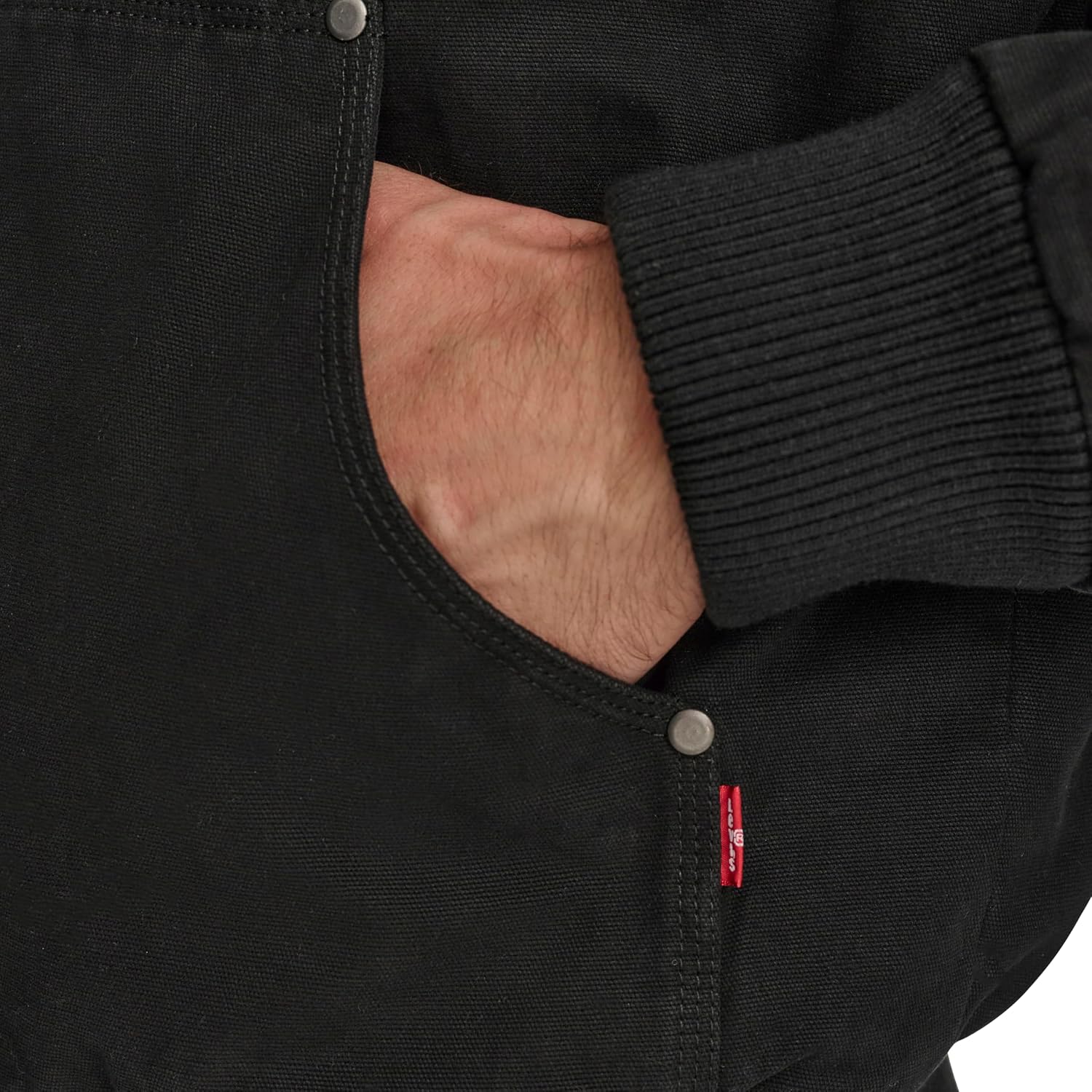 Levi's Men's Workwear Cotton Canvas Hooded Bomber Jacket