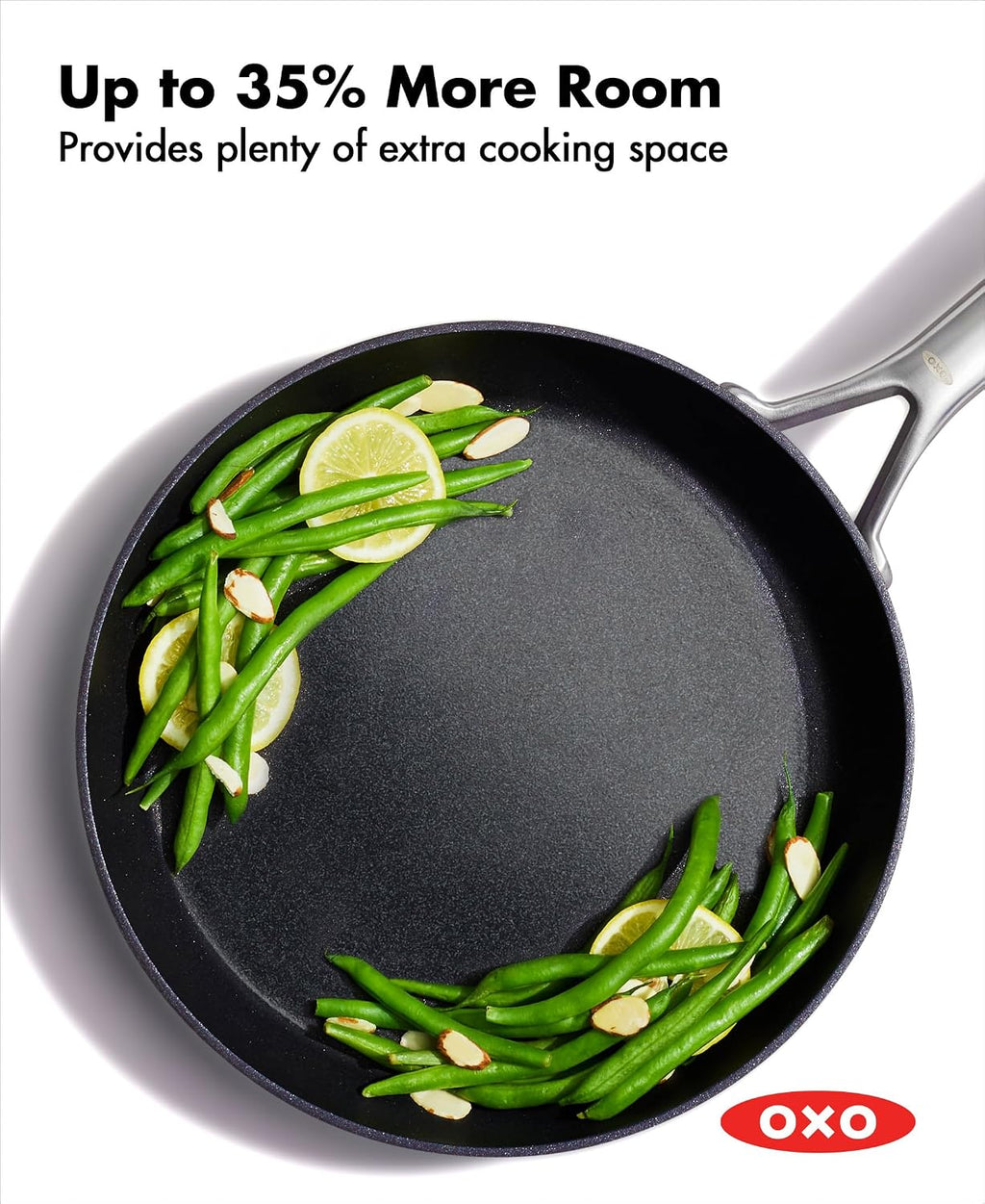 OXO Professional 5 Piece Cookware Pots and Pans Set, Hard Anodized Ceramic Nonstick PFAS-Free, Stainless Steel Handles, Induction Suitable, Diamond Reinforced Coating, Dishwasher and Oven Safe, Black