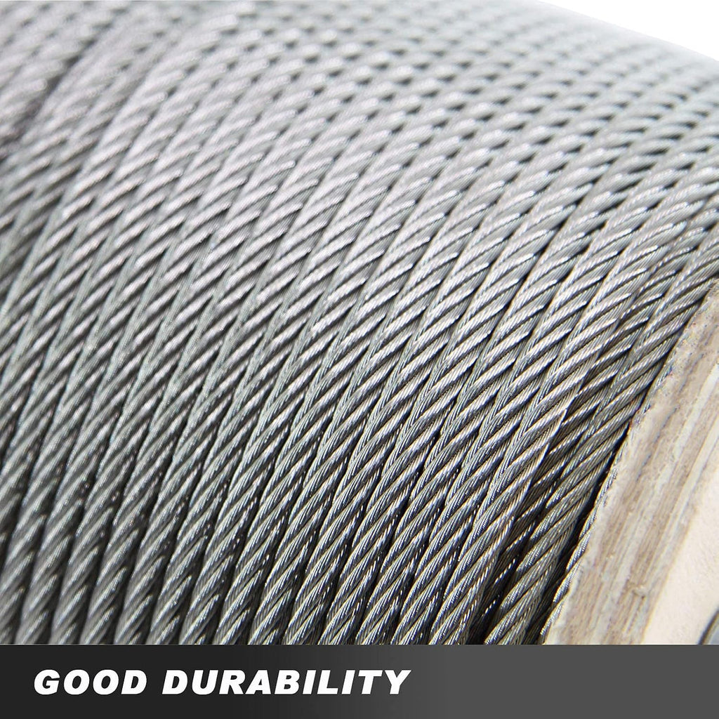 1000FT 1/8' T316 Stainless Steel Cable with Aircraft Cable for Deck Railing, Stainless Steel Wire Rope, 1 x 19 Strands Construction for DIY Balustrade