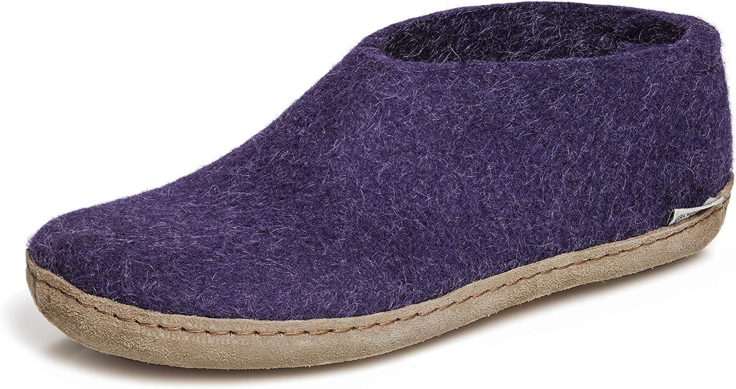 Glerups 100% quality wool mix Shoe Slipper with leather sole - Unisex