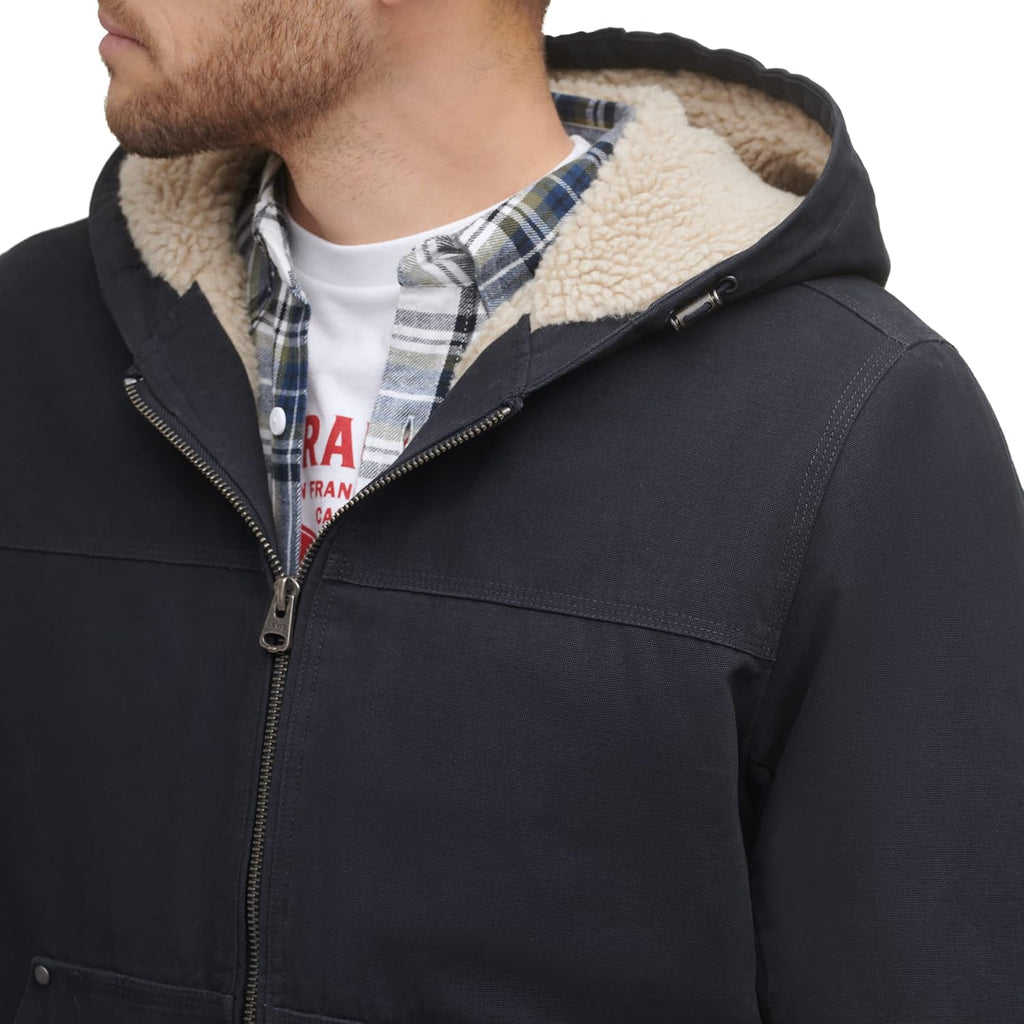 Levi's Men's Workwear Cotton Canvas Hooded Bomber Jacket