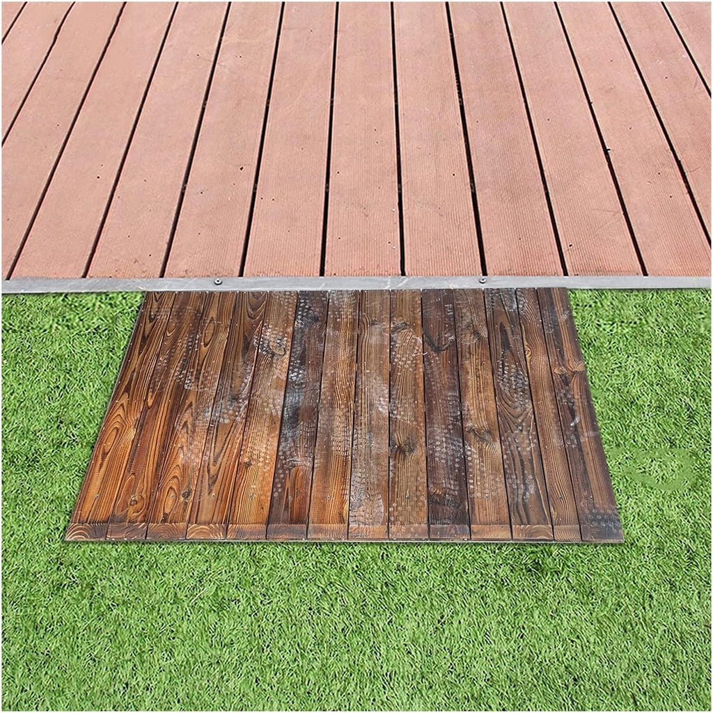 JYDQM Portable Driveway Ramp Doorways Threshold Ramps, Wooden Entry Ramp for Home/Front Door, 4/7/8/10 Inch Rise Non-Slip Wheelchair Ramps for Elderly(Size:60x50x10cm/23.6x19.7x3.9inch), YWCG2003647