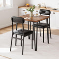 IDEALHOUSE Dining Table Set for 4, Kitchen Table with Upholstered Chairs for Kitchen Room and Small Spaces (Retro, Table with 2 Upholstered Chairs)