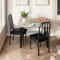 IDEALHOUSE Dining Table Set for 2, Kitchen Table Set of 2 with Upholstered Cushion Chairs, Dining Room Table Set with Kitchen Chairs, Easy to Assemble, Suitable for Apartment - (Gray)