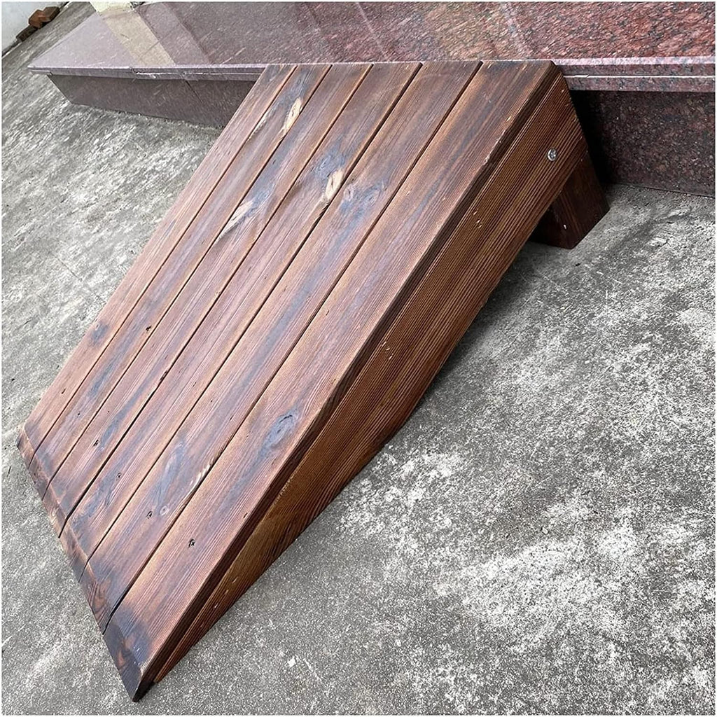 4' 7' 8' 10' 12' Rise Wheelchair Ramps for Transition Doorways,Driveways,Steps,Garages, Wood Home Threshold Ramps for Walkers/Motorcycle/Disabled Chair, Non-Skid Surface (Size : 60x70x18cm)