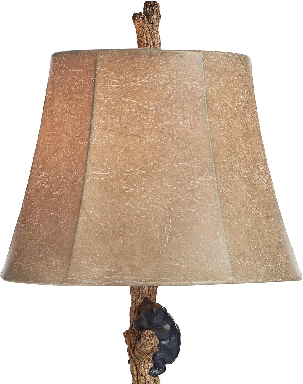 John Timberland Climbing Bears 22 1/2' High Small Rustic Natural Country Cottage Core Accent Table Lamps Set of 2 USB Port Brown Black Wood Finish Living Room Charging Bedroom Bedside Nightstand