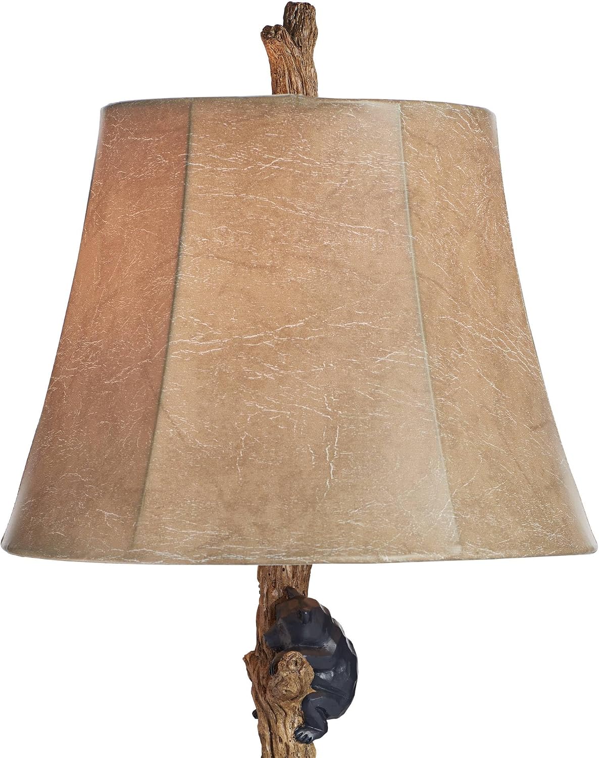 John Timberland Climbing Bears 22 1/2' High Small Rustic Natural Country Cottage Core Accent Table Lamps Set of 2 USB Port Brown Black Wood Finish Living Room Charging Bedroom Bedside Nightstand