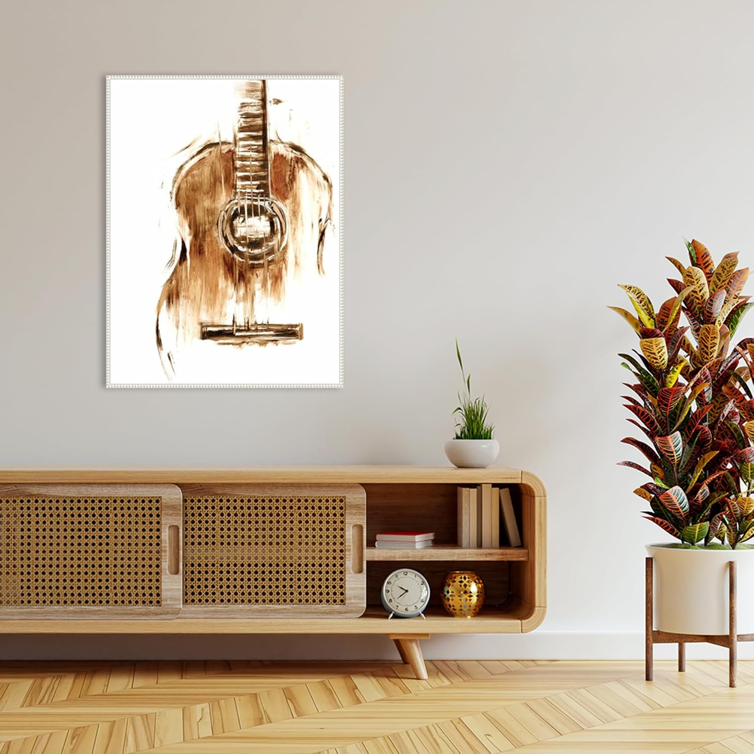Amanti Art Framed Canvas Wall Art 42x32 Instrumental II by Ethan Harper, Framed Wall Art Canvas, Music Artwork, Traditional Decor, Oversize Poster Painting for Living Room, Bedroom, Bathroom, Kitchen