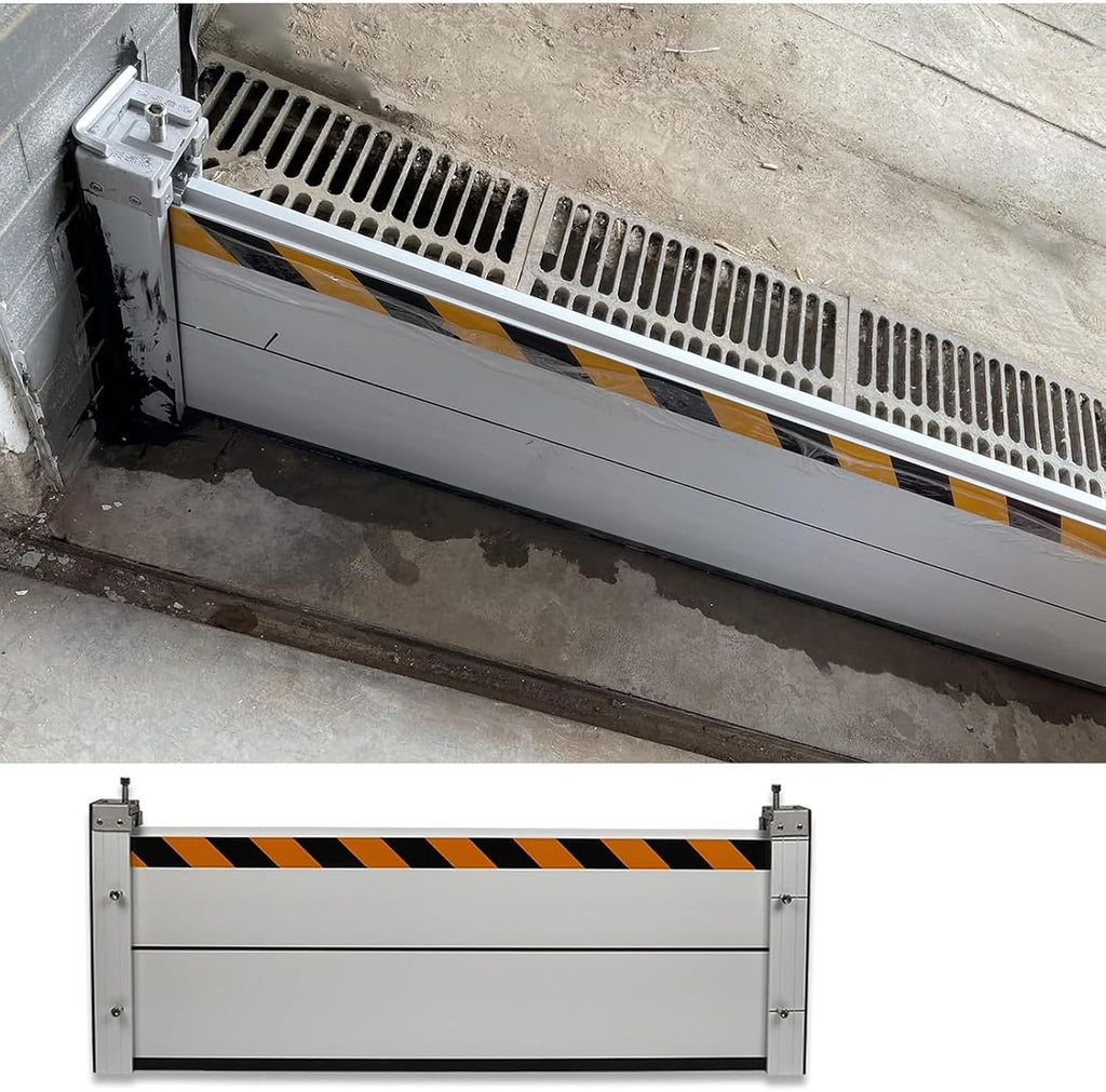 Exterior Mounted Door Flood Threshold Kit 40cm High, Aluminum Flood Barrier, Suitable For Front Door/warehouse/garage/basement, Removable Temporary Waterproofing System ( Color : L-205cm80.6in/6.7ft ,