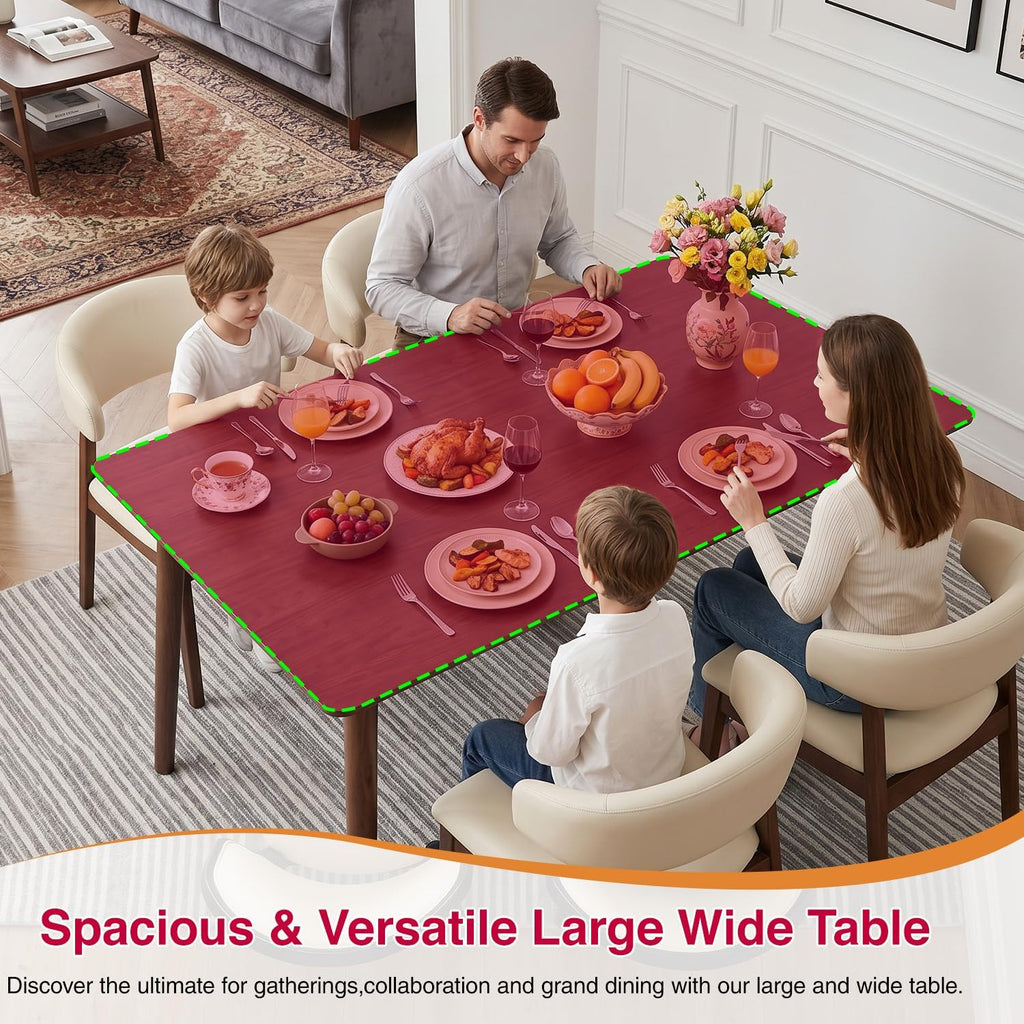 FDW 47 Inches Dining Table, Dining Room for 4 People, Small Rectangular Table for Kitchen, Quick Assembly, Small Spaces Modern Home Furniture Dinner Table, Espresso