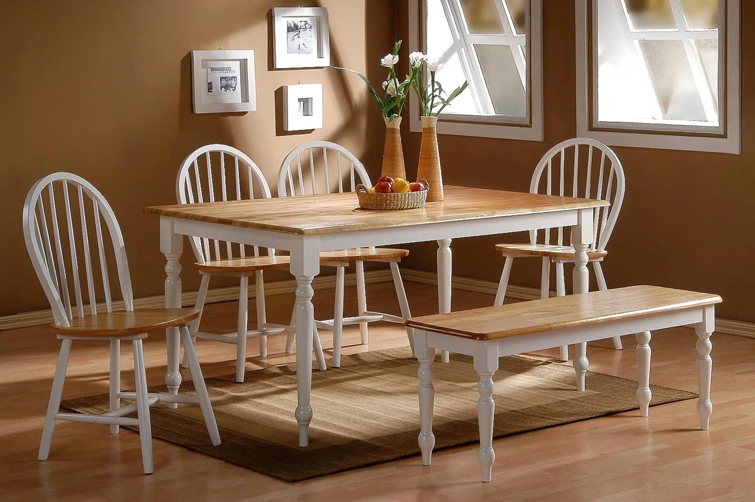 Boraam Farmhouse Table, White/Natural