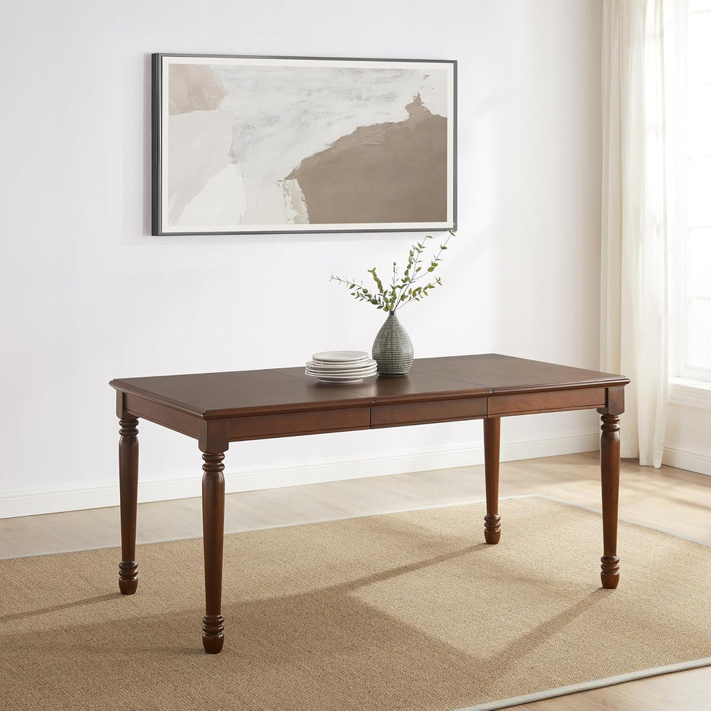 Crosley Furniture Shelby Traditional Wood Dining Room Table, Kitchen Tables, Dark Cherry