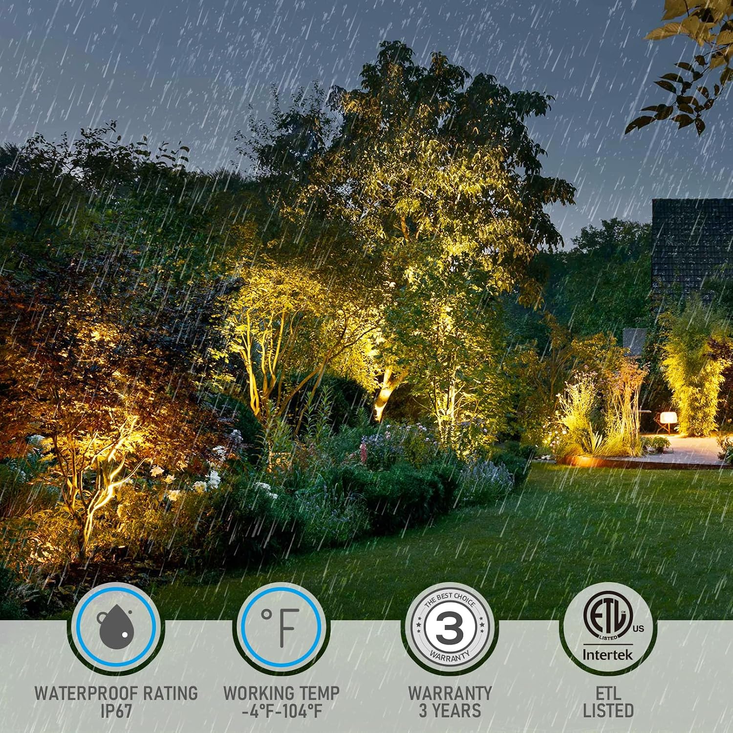 LEONLITE Dia. 4 Inch 5CCT Well Lights Landscape LED In Ground, Shielded Top, 5 Color Temperature Selectable, 12-24V AC/DC CRI90 Low Voltage Garden Landscaping, Black Aluminum Housing, Pack of 6