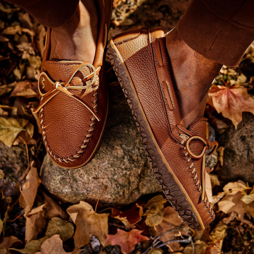 Minnetonka Men's Moosehide Tread Moccasins