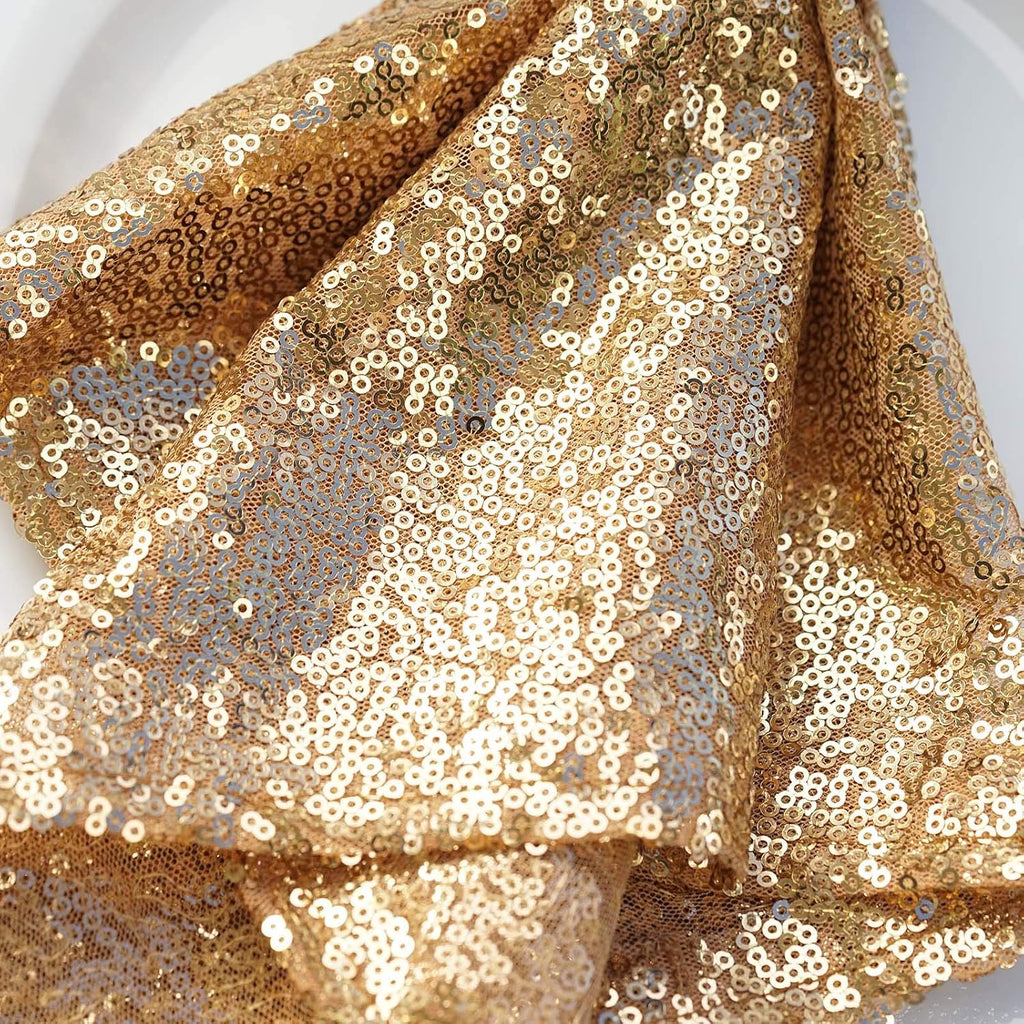Balsa Circle 50 pcs 20-Inch Gold Sequins Napkins - for Wedding Party Restaurant Holiday Dinner