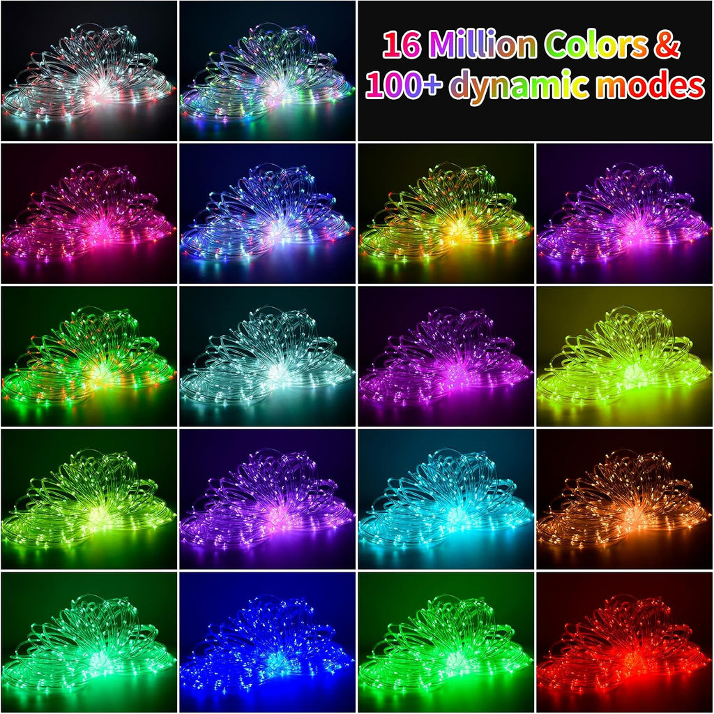 200FT Rope Lights for Outside, 610 LED String Light Outdoor Waterproof Plug in with Remote & APP Control, 16 Million Colors Changing Music Sync Fairy Lighting for Bedroom Indoor Christmas