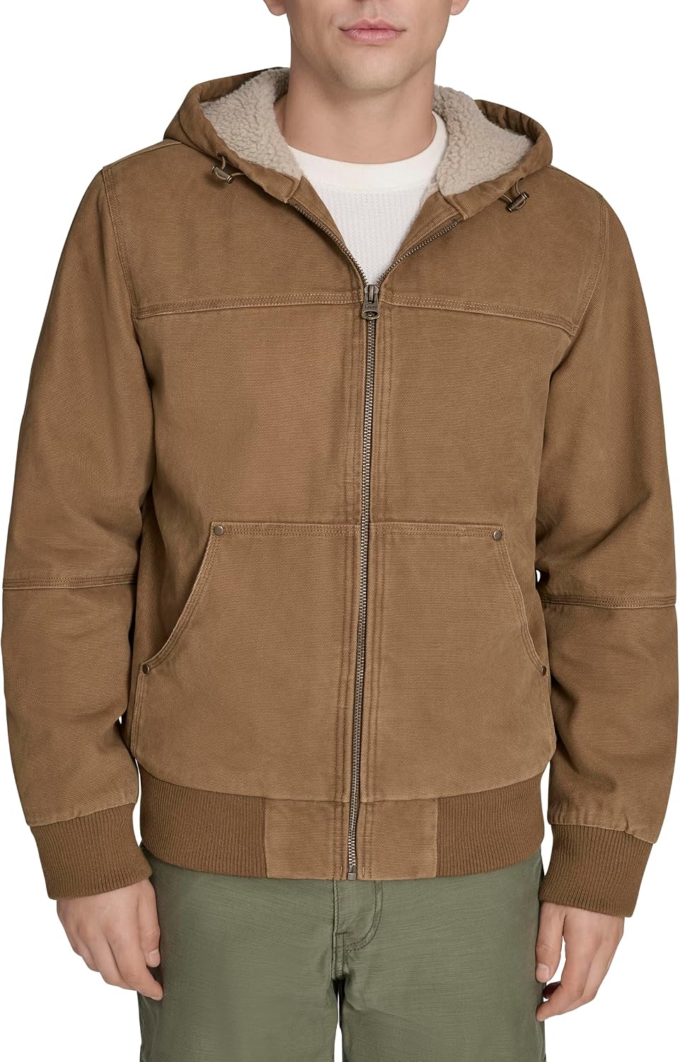 Levi's Men's Workwear Cotton Canvas Hooded Bomber Jacket