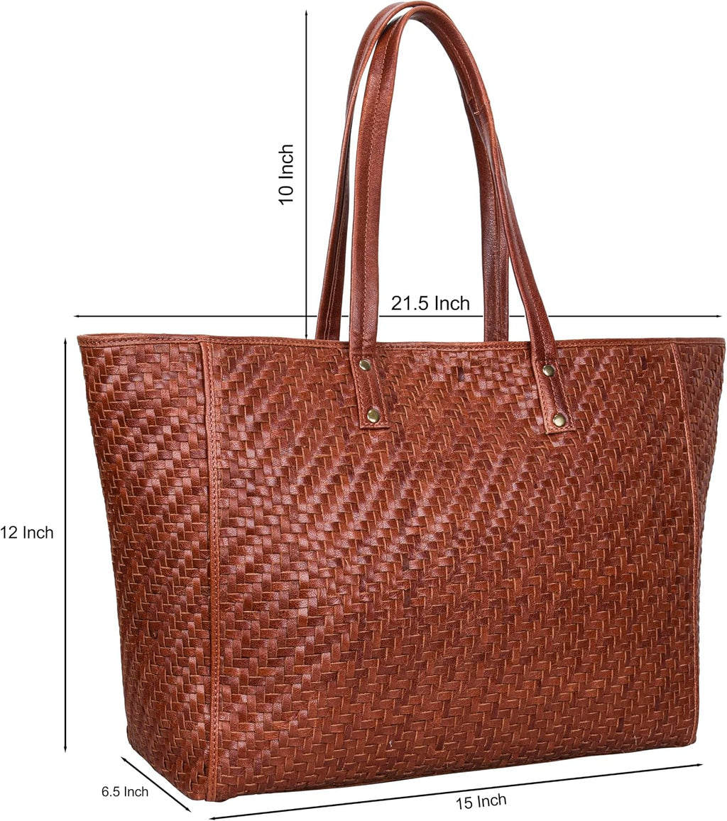 ANTONIO VALERIA Avery Leather Tote/Top Handle Shoulder Bag for Women | Leather