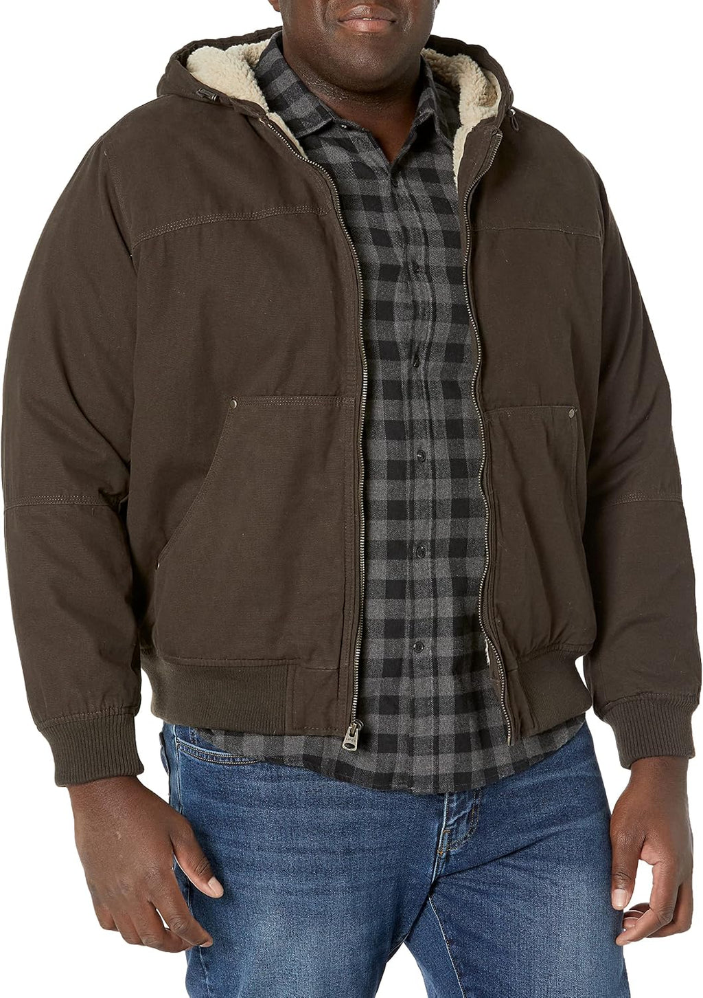 Levi's Men's Workwear Cotton Canvas Hooded Bomber Jacket