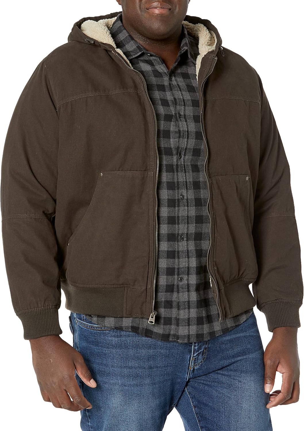 Levi's Men's Workwear Cotton Canvas Hooded Bomber Jacket