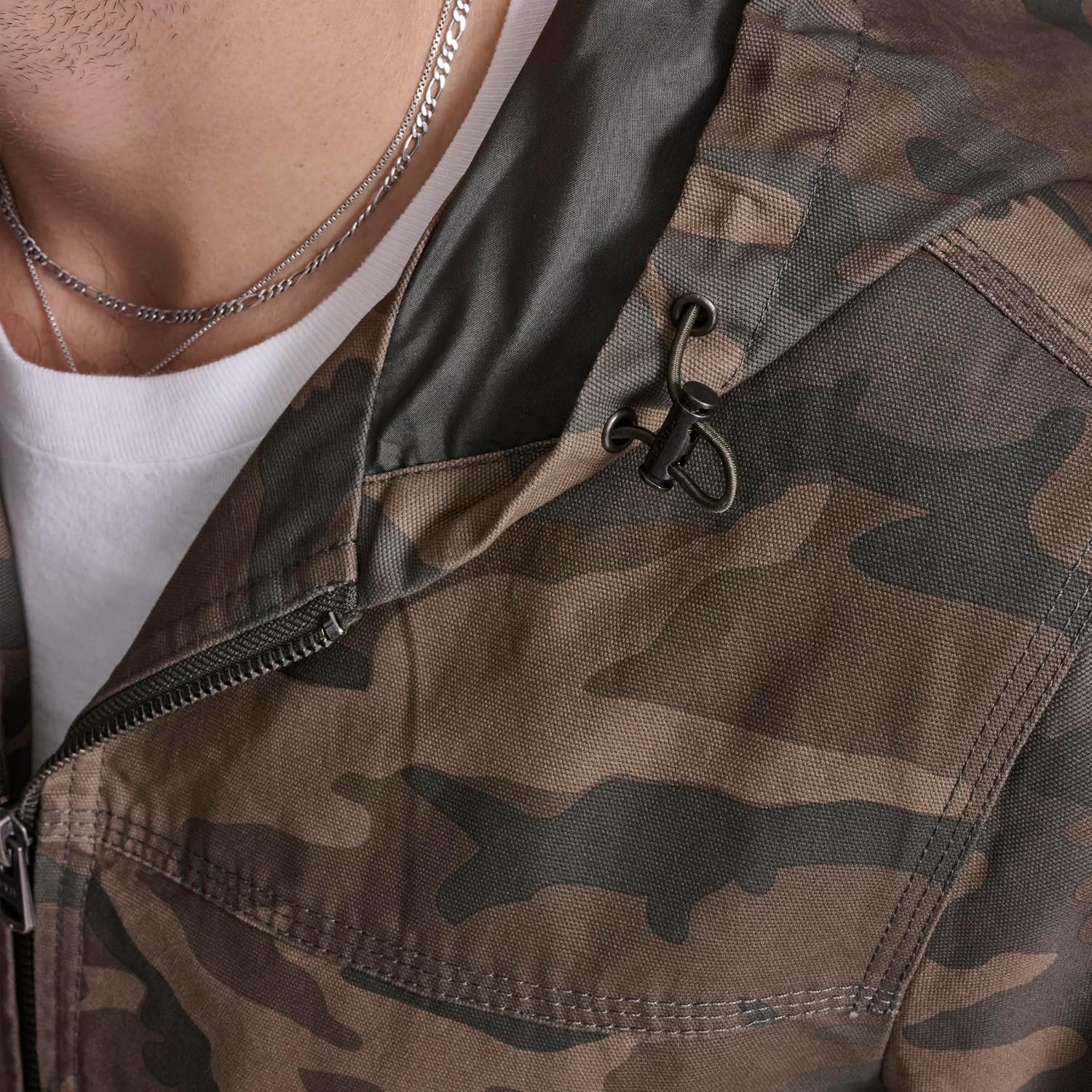 Levi's Men's Workwear Cotton Canvas Hooded Bomber Jacket