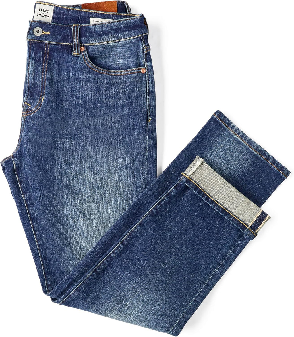 Huckberry Stretch Selvedge Denim Jeans for Men - 11.7 oz Mens Jeans with 1% Stretch, Copper Rivets- Year-Round Men Jeans