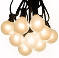 Hometown Evolution, Inc. 100 Foot Outdoor Globe Patio String Lights - Set of 100 G50 White Pearl 2 Inch Bulbs with Black Cord