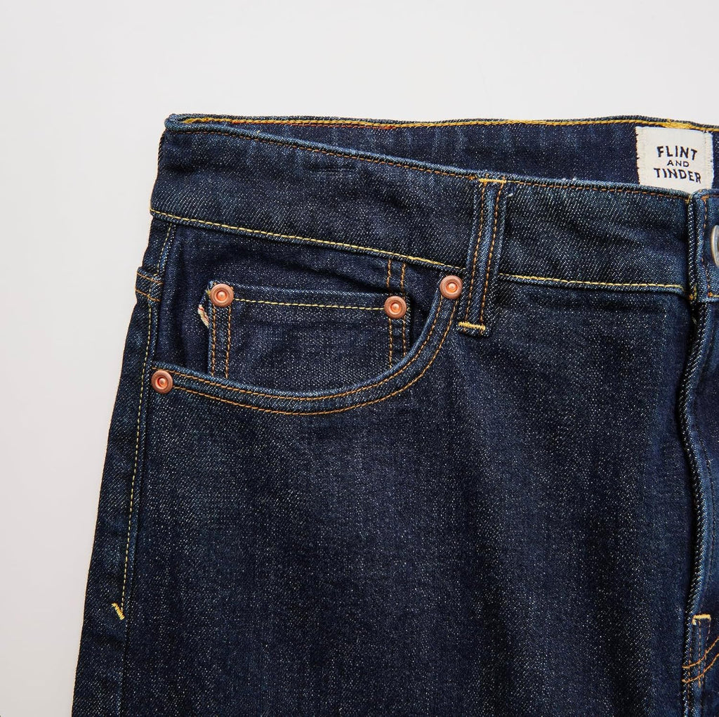 Huckberry Stretch Selvedge Denim Jeans for Men - 11.7 oz Mens Jeans with 1% Stretch, Copper Rivets- Year-Round Men Jeans