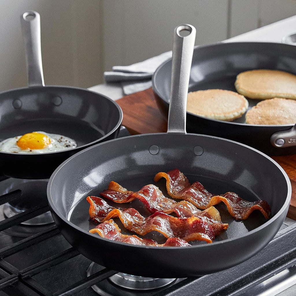 GreenPan Craft Healthy Ceramic Non-Stick Oval Fish Pan, 40 cm x 25 cm, PFAS-Free, Metal Safe, Cast Stainless Steel Handles, Induction Suitable, Oven Safe, Black