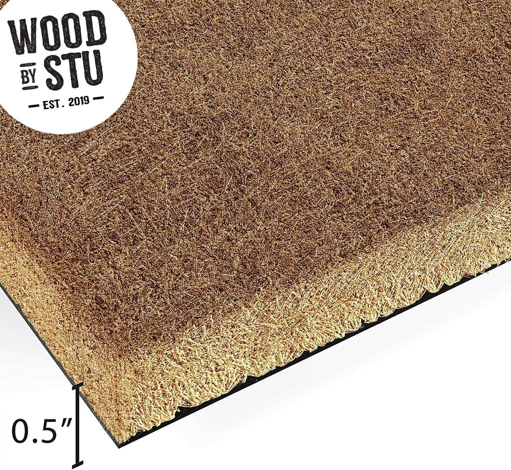 Please Remove Your Shoes Doormat, Natural Coir Indoor Outdoor Entrance Mat | Housewarming Gift, New Home Present, Indoor Outdoor Entrance, Front Porch Decor, High Traffic Area, Entryway Floor Rug