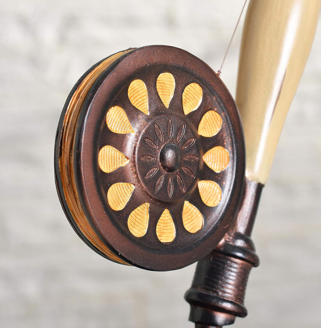 Kenroy Home 32193ORB Fly Rod Table Lamp with Oil Rubbed Bronze w/Wood Accent Finish, Rustic Style, 27.5' Height, 12' Width, 14.5' Depth