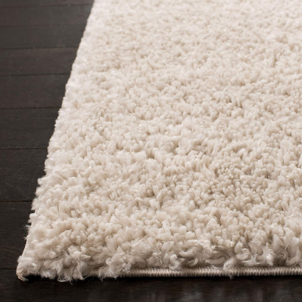 SAFAVIEH August Shag Collection 2'3' x 18' Beige AUG900D Solid Non-Shedding 1.25-inch Thick Living Room Dining Entryway Foyer Hallway Runner Rug
