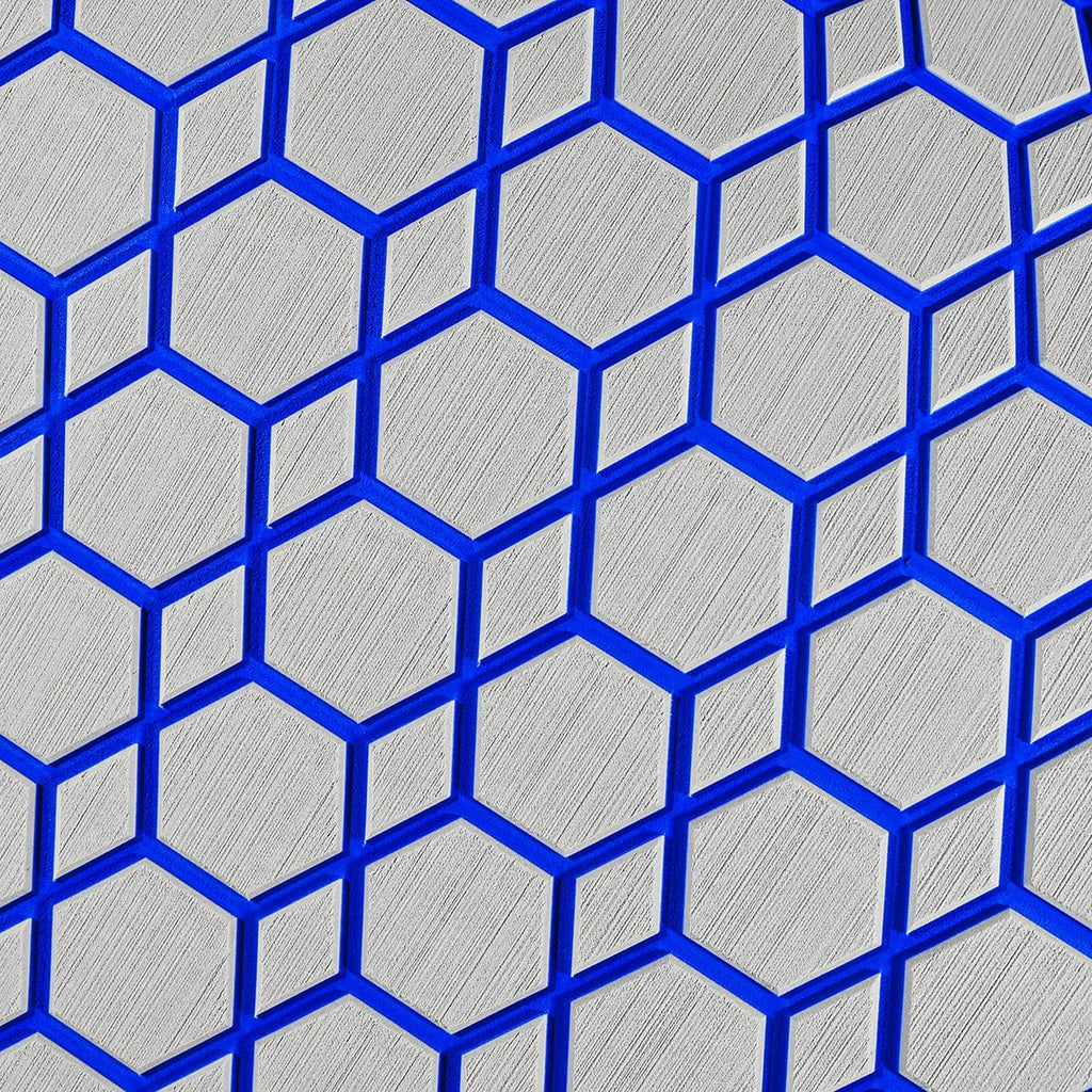 KT GuoMei110.24 X47.24 EVA Boat Flooring Diamonds and Hexagons Self-Adhesive Boat Decking Non-Skid mat for Decorate Yacht Pool etc