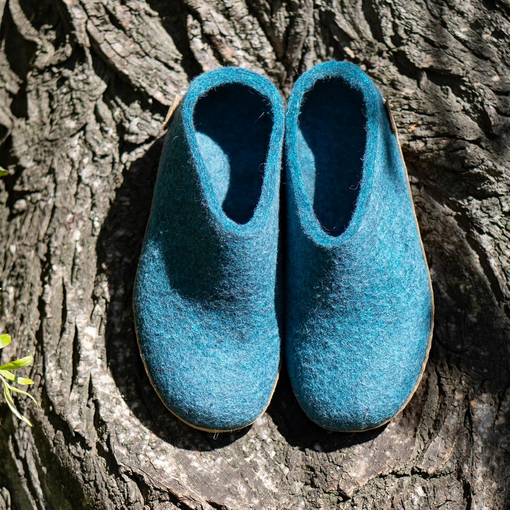 Glerups 100% quality wool mix Shoe Slipper with leather sole - Unisex