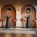 Tribesigns Bar Table Set of 2, 37.4' High Round Pub Table for Small Bars, Dining Room, Kitchen, Black (Only Table)