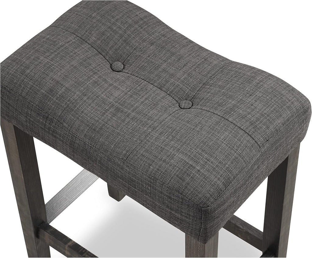 Roundhill Furniture Sora Wood 3-Piece Counter Height Dining Set, Grey,Grey
