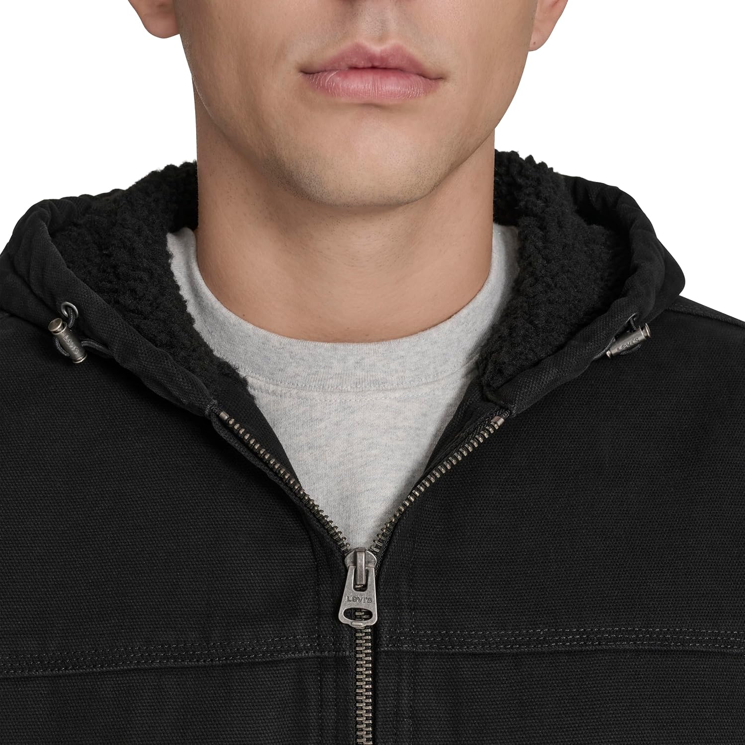 Levi's Men's Workwear Cotton Canvas Hooded Bomber Jacket