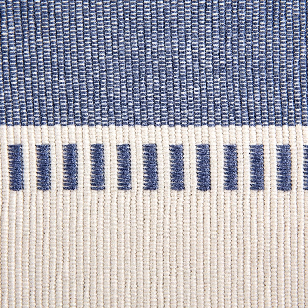 DII Dobby Stripe Woven Table Runner, 13x108 (13x113.5, Fringe Included) French Blue (Pack of 12)