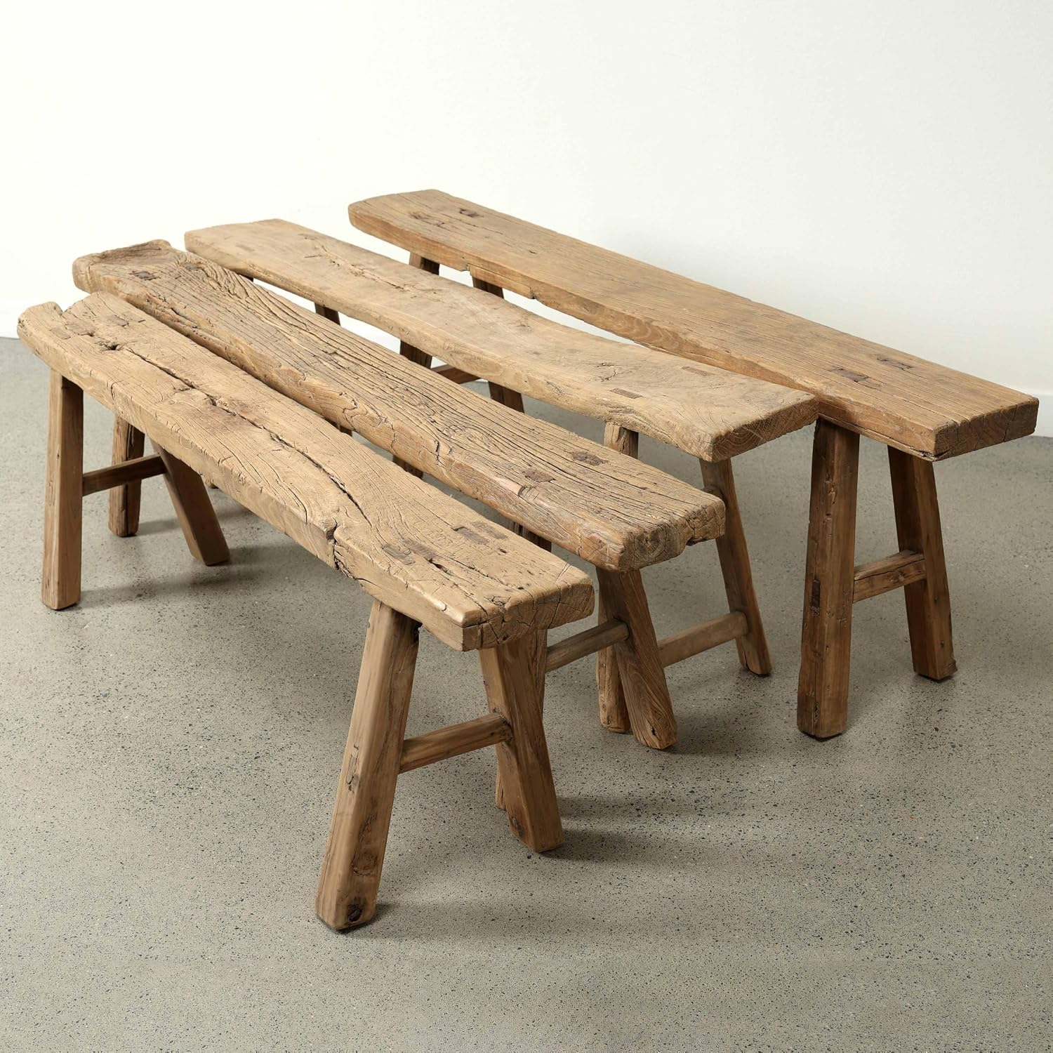 Artissance 20' H Vintage Noodle Bench 5-5.5ft Long Weathered Natural (Size and Finish Vary)